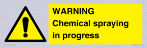 WARNING Chemical spraying in progress